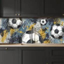 Voetbal - Abstract - Sport - Kleurrijk keuken achterwand 2 middel -sfeer1