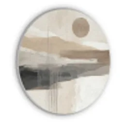 Minimalistisch - Landschap - Dimensie Akoestische PET Vilt - Rond klein -3d