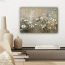 Bloemen - Wit - Natuur - Grijs - Modern canvas 2cm klein -sfeer6