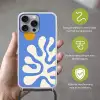 Minimalistisch - Organisch patroon - Blauw Hoesje iPhone 16 Pro Max met koord klein -sfeer2_NL