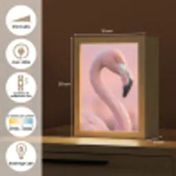 Flamingo - Portret - Roze Light Box met kabel (Kinderlampje) klein -USP_FR