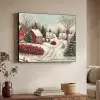 Kerstsfeer - Landelijk - Rood Textielframe zwart klein -sfeer3