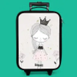 Prinses met zwart jurkje Kinderkoffer - Zwart klein -zzz_website3d_nbs