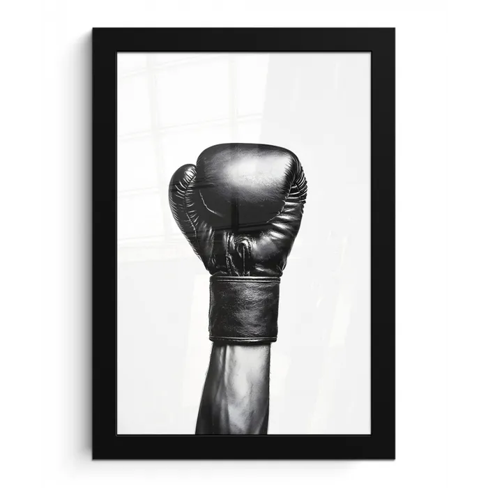 Bokshandschoen - Zwart - Hand fotolijst zwart zonder passe partout klein -3d