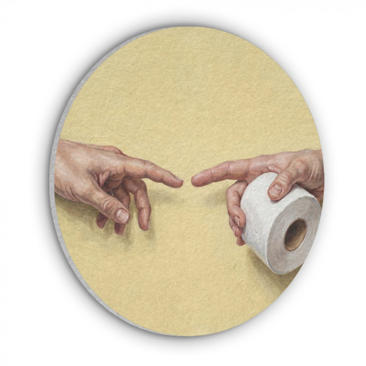 Klassiek - Kunst - Humor Akoestische PET Vilt - Rond klein -3d