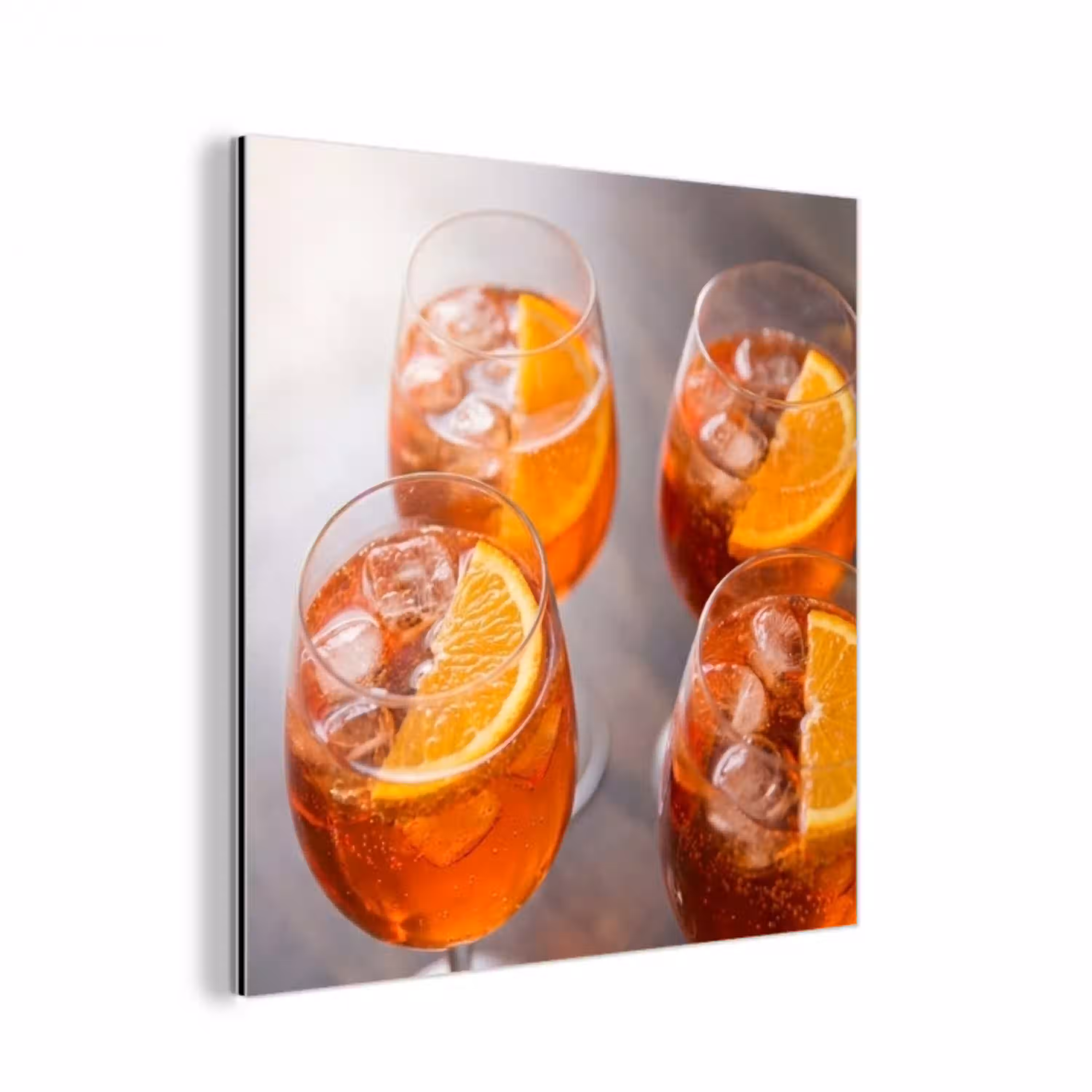 Drank - Sinaasappel - IJs - Zomer - Oranje aluminium wit klein -3d