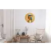 Ijsvogel - Pilaar - Koksmuts - Vogel Wandcirkel aluminium klein -woonkamer