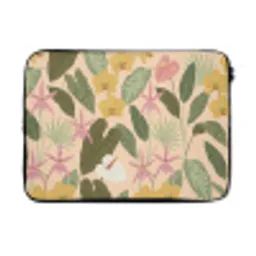 Patroon - Bloemen - Kleurrijk laptophoes neopreen klein -3d