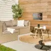 Winter - Kerst - Beton - Gingerbread man tuinposter los doek klein -sfeer4