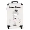 Prinses met zwart jurkje NBS - Handbagage koffer - Kinderen Unisex middel -productfoto_recht