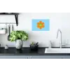 Bloem - Smiley - Kleurrijk Muursticker klein -keuken