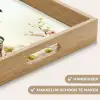 Takken - Bloemen - Vogeltjes - Roze Dienblad Rechthoek middel -USP_HandgreepNL