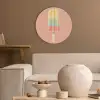 Waterijsje - Pasteltinten - Minimalistisch Akoestische PET Vilt - Rond klein -sfeer1