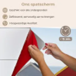 Strand - Huisjes - Kleurrijk - Duinen keuken achterwand spatscherm klein -spatscherm_NL