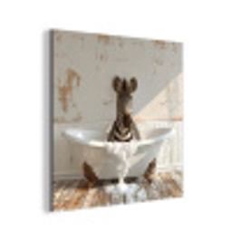 Vintage - Zebra - Wilde dieren - Badkuip aluminium wit klein -3d