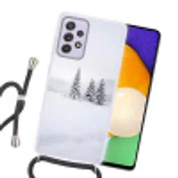 Fijnsparren - Sneeuw - Winter - Landschap - Stilte Hoesje Samsung Galaxy A52 5G met koord klein -sfeer1