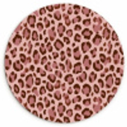 Luipaard - Patroon - Roze Wandcirkel kunststof plaat 5mm dik klein 188 -3d