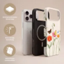 Vlinders - Klaprozen - Illustratie - Kleurrijk Toughcase MagSafe Apple iPhone 17 Pro Max klein -USP_Lagen_NL