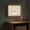 Eenhoorn - Wit - Stippen Light Box met batterij (Wandlamp kind) middel -sfeer5_kind