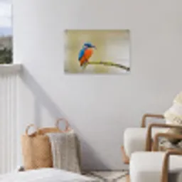 Vogel - IJsvogel - Tak tuinposter los doek klein -sfeer8