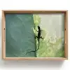 Hagedis - Blad - Nerven - Groen Dienblad Rechthoek middel -z3d_shopping