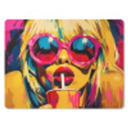Zonnebril - Roze - Vrouw - Rietje muismat rubber klein -3d