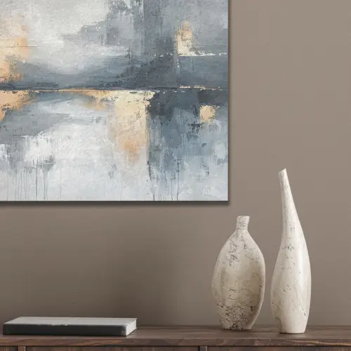 Kunst - Grijs - Goud - Abstract PET vilt klein -sfeer6_closeup