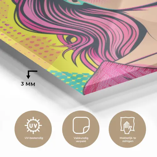 Zonnebril - Vrouw - Zonnig - Geel plexiglas 5mm klein -sfeer2