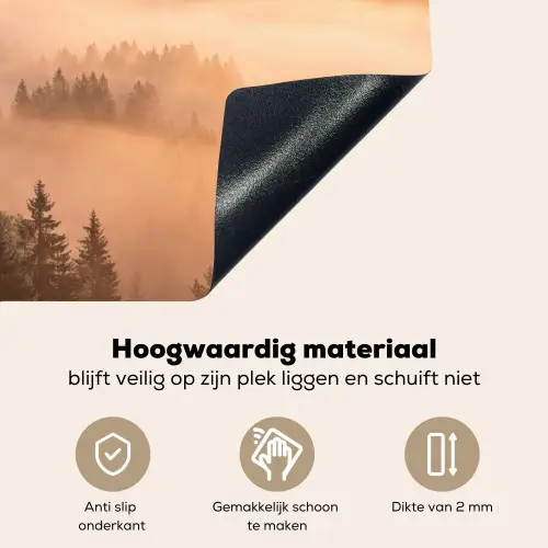 Zonlicht - Mist - Bergen - Bomen Inductie beschemer met haakjes klein -ky-onderkant-nl