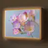 Bloemen - Paars - Overloop - Meeldraden Light Box met batterij (Wandlamp) middel -z3d_website
