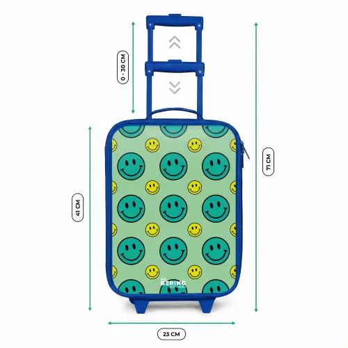 All smiles groen Kinderkoffer - Blauw klein -productfoto_formaten