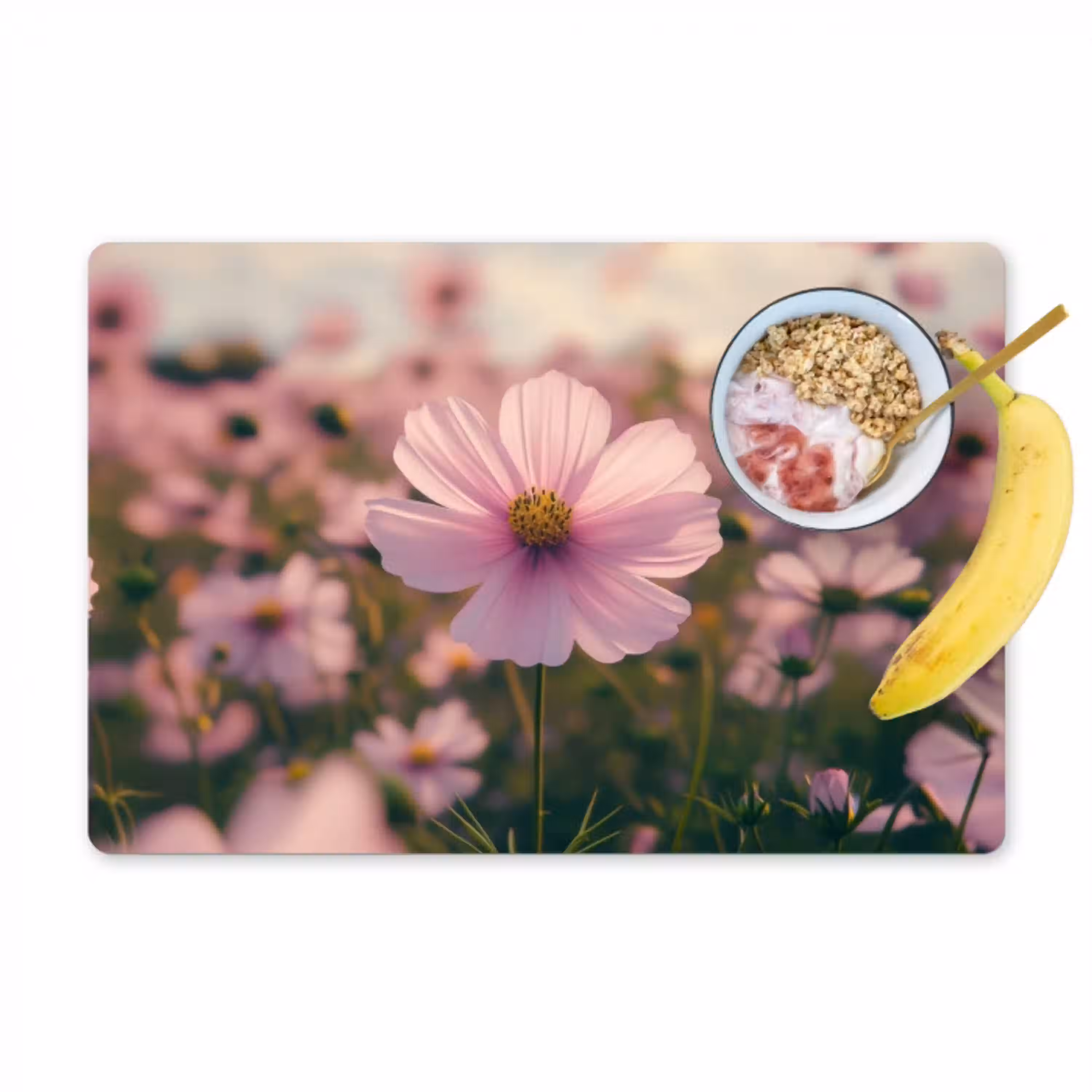 Bloemen - Paars - Wazig Placemat vinyl groot -zzzproduct_Kitchenyeah-website