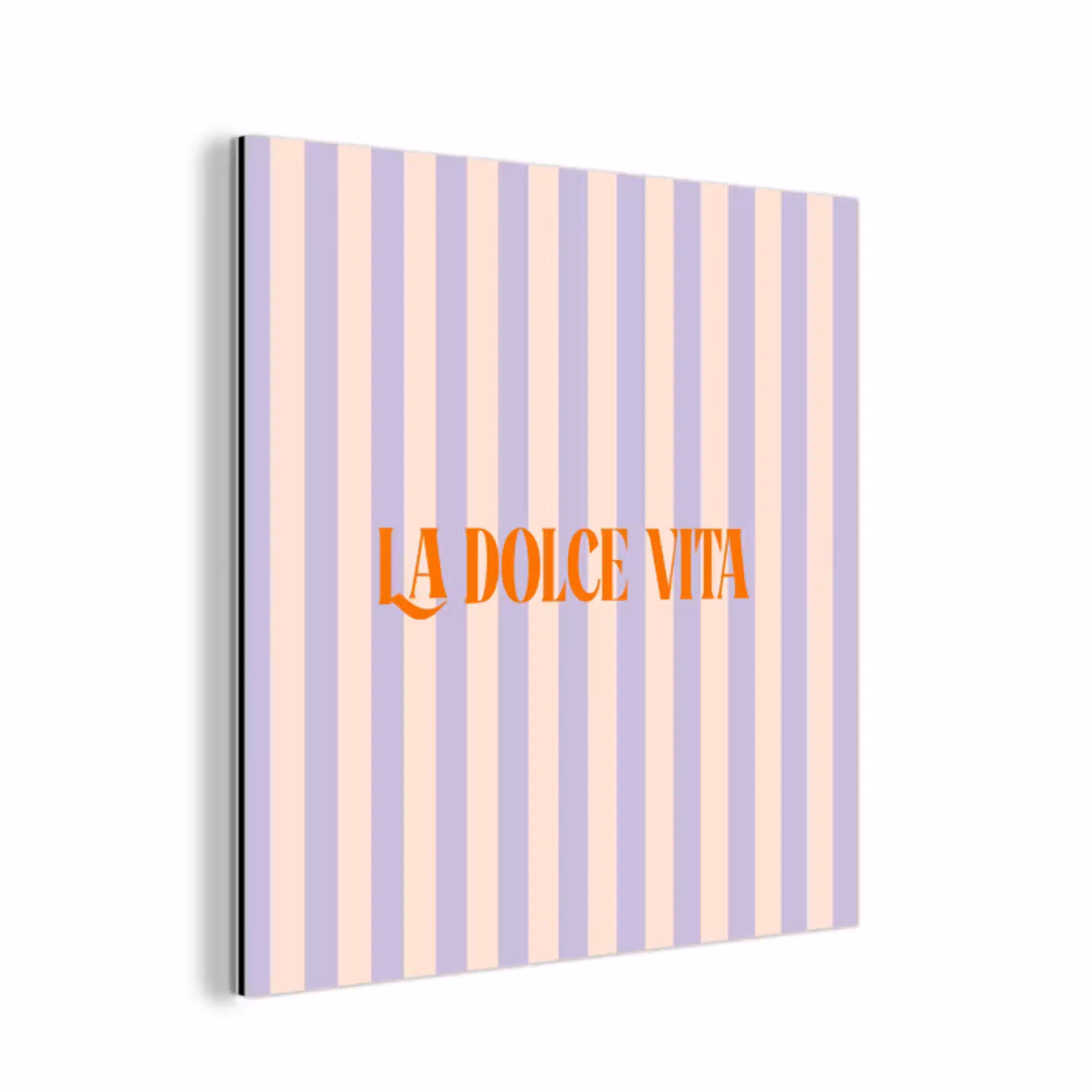 Lila - Oranje - Strepen - La Dolce Vita aluminium wit klein -3d