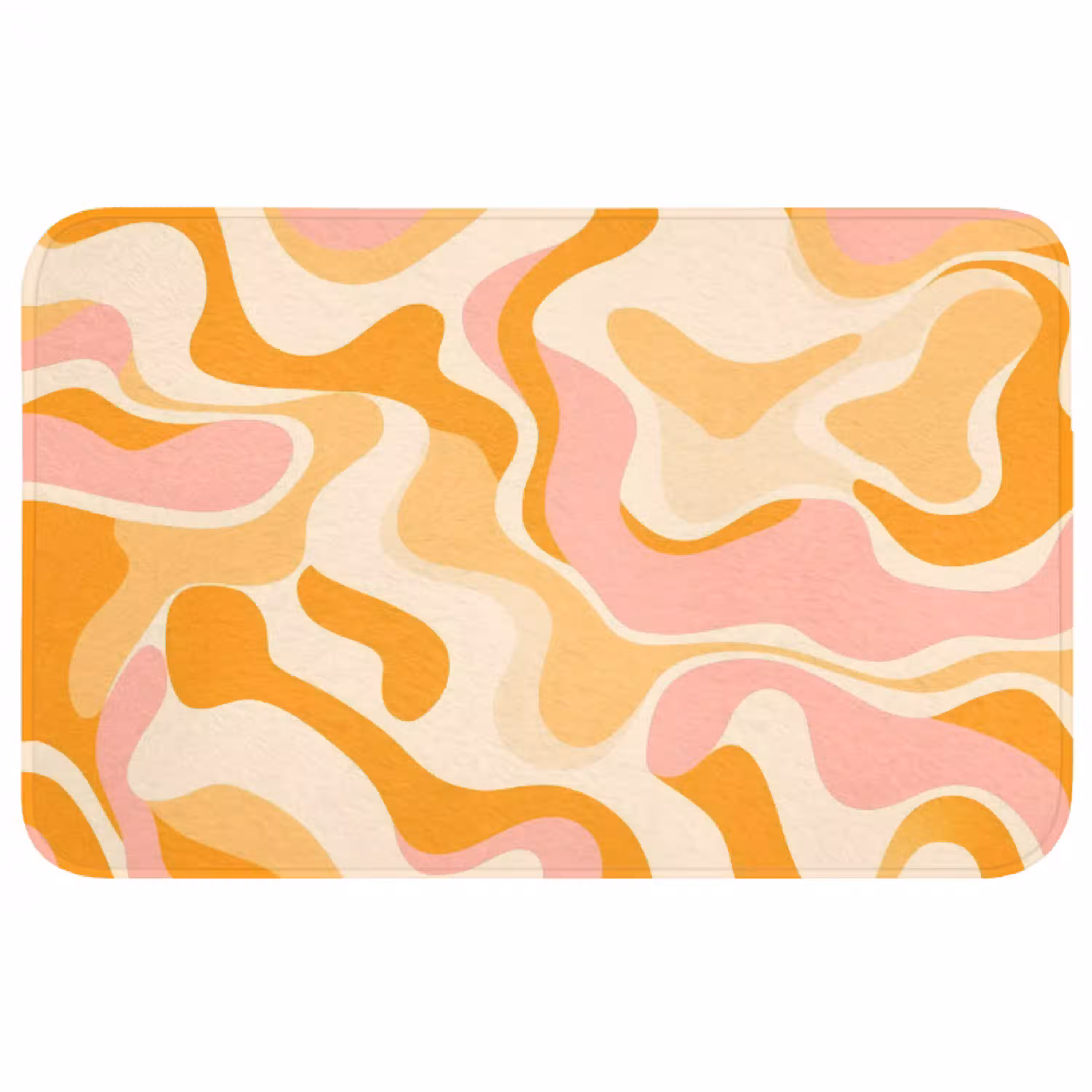 Abstract - Golvend - Oranje WCmat middel -3d