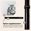 Kat - Bril - Mok - Pluizig Inductie beschermer vinyl 3mm middel -zzzzzzz-induclip_FR