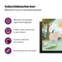 Jungle - Oase - Dieren - Kleurrijk Inductie beschermer vinyl 3mm middel -zzzzzzz-cc-usp