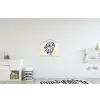 Lijntekening - Overlappende gezichten - Donkerblauw textielposter latten blank klein -kinderkamer