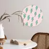 Patroon - Bliksem - Roze - Groen Wandcirkel plexiglas klein 852 -sfeer4