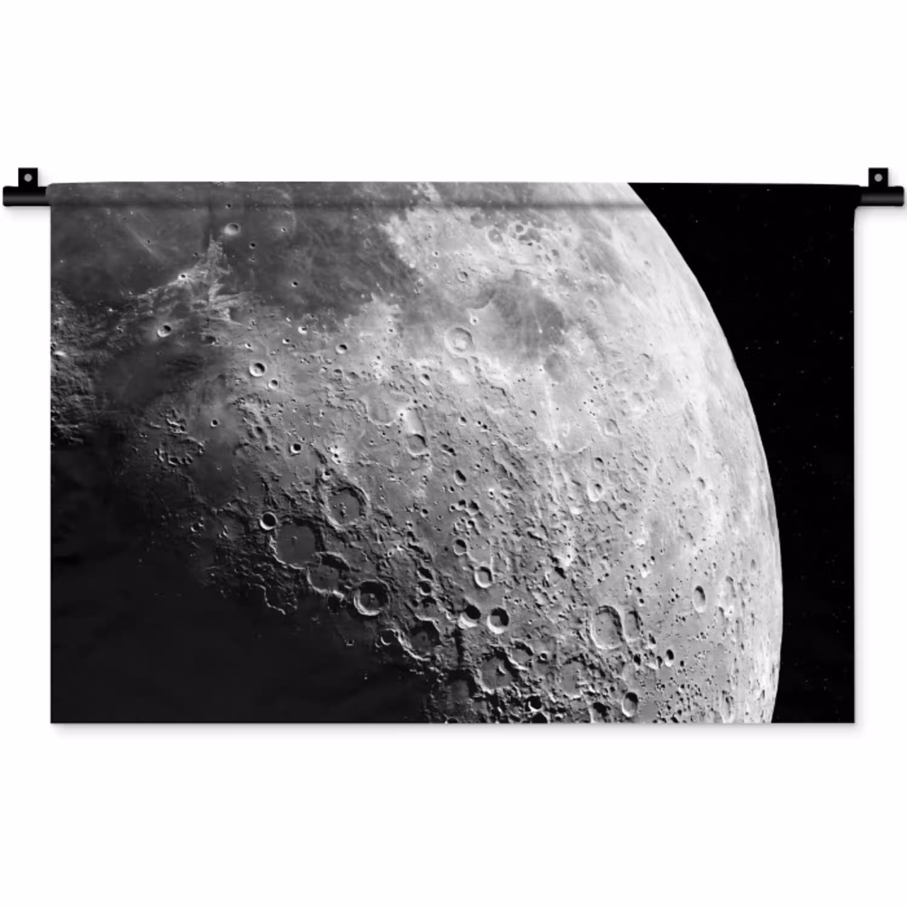 Maan - Kraters - Ruimte Wandkleed katoen klein -zz3d