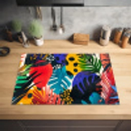 Bladeren - Vormen - Abstract - Kleurrijk Inductie beschermer vinyl 3mm klein -sfeer5