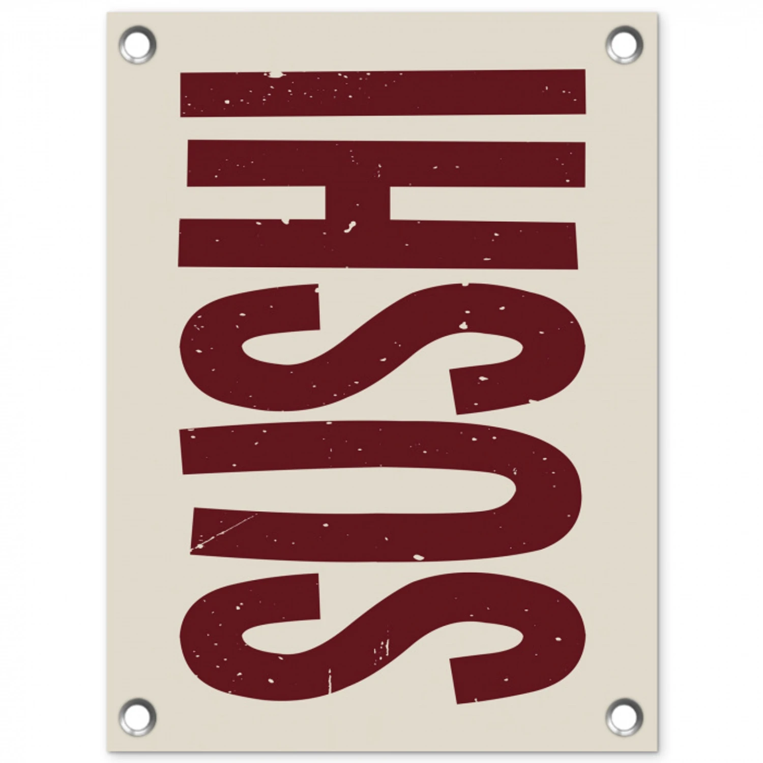 Sushi - Rood - Japandi - Decoratie tuinposter los doek klein -3d