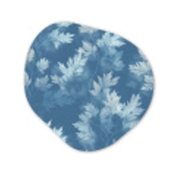 Varen - Botanisch - Patroon - Grijsblauw Wandcirkel Organisch Forex 3mm klein 629 -3d