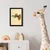 Vis - illustratie - Stippen - Oranje fotolijst zwart zonder passe partout klein -usfeer4_kinderkamer