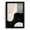 Abstract - Japandi - Beige - Modern fotolijst zwart zonder passe partout klein -3d