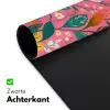 Roze - Bloemen - Wit - Oranje Muismat XXL klein -sfeer2