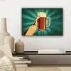 Bierglas - Schuim - Retro - Groen canvas 2cm klein -sfeer6