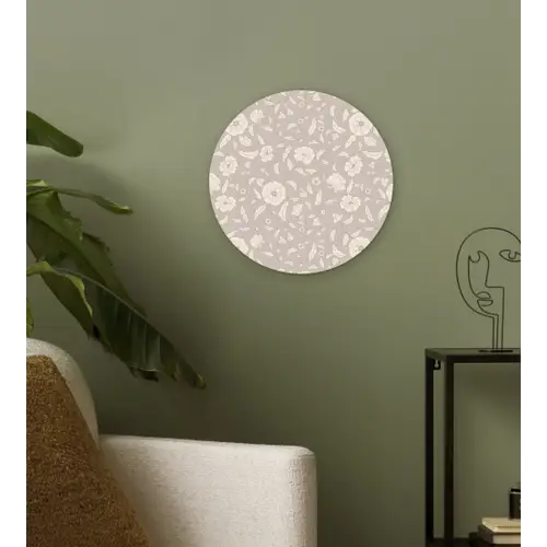 Bloemen - Blaadjes - Patroon Wandcirkel plexiglas klein 852 -sfeer3