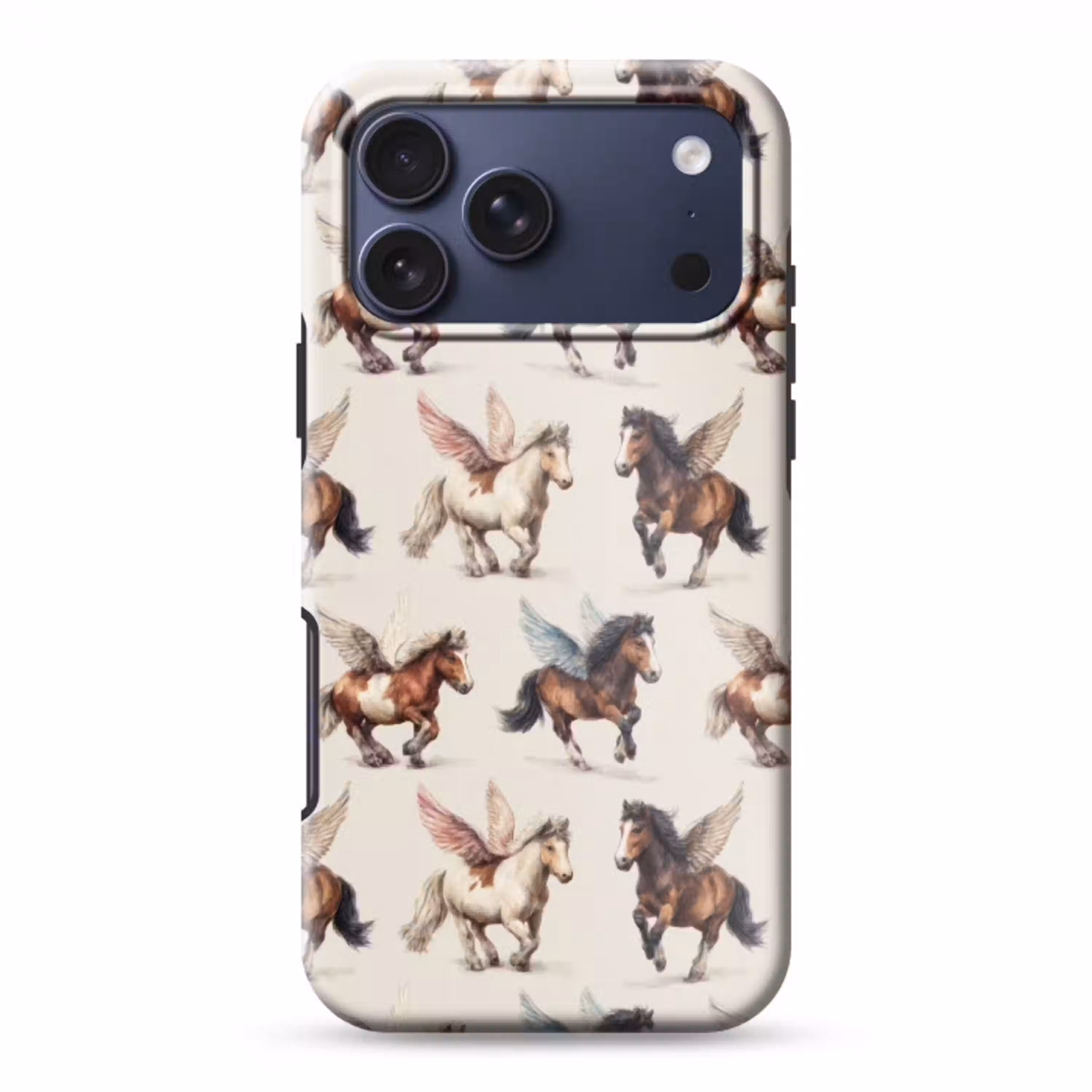 Paarden - Vleugels - Kleurrijk Toughcase MagSafe Apple iPhone 17 Pro Max klein 1019 -3d