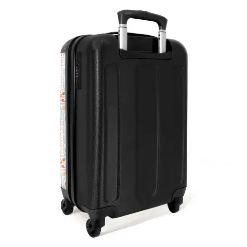 Kreeft met zomer patroon kleurrijk NBS - Handbagage koffer - Volwassenen Unisex middel -achterkant