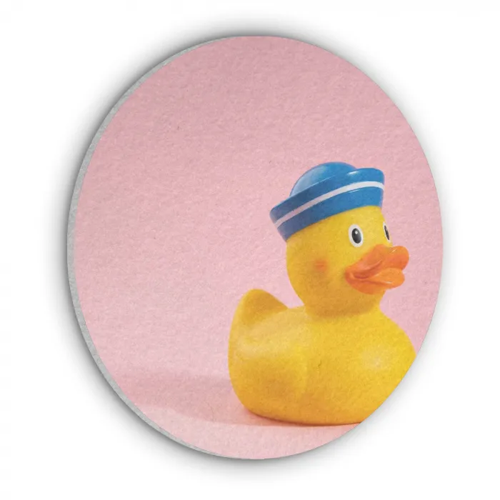 Matroos - Eend - Roze Akoestische PET Vilt - Rond klein -3d